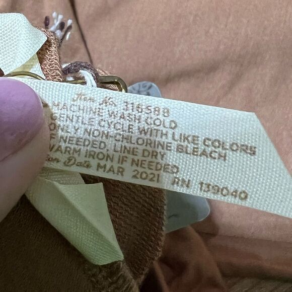 NWT Matilda Jane Women Crop Lounge Pants Wide Leg Pull-On‎ Brown Size Small - Picture 8 of 8